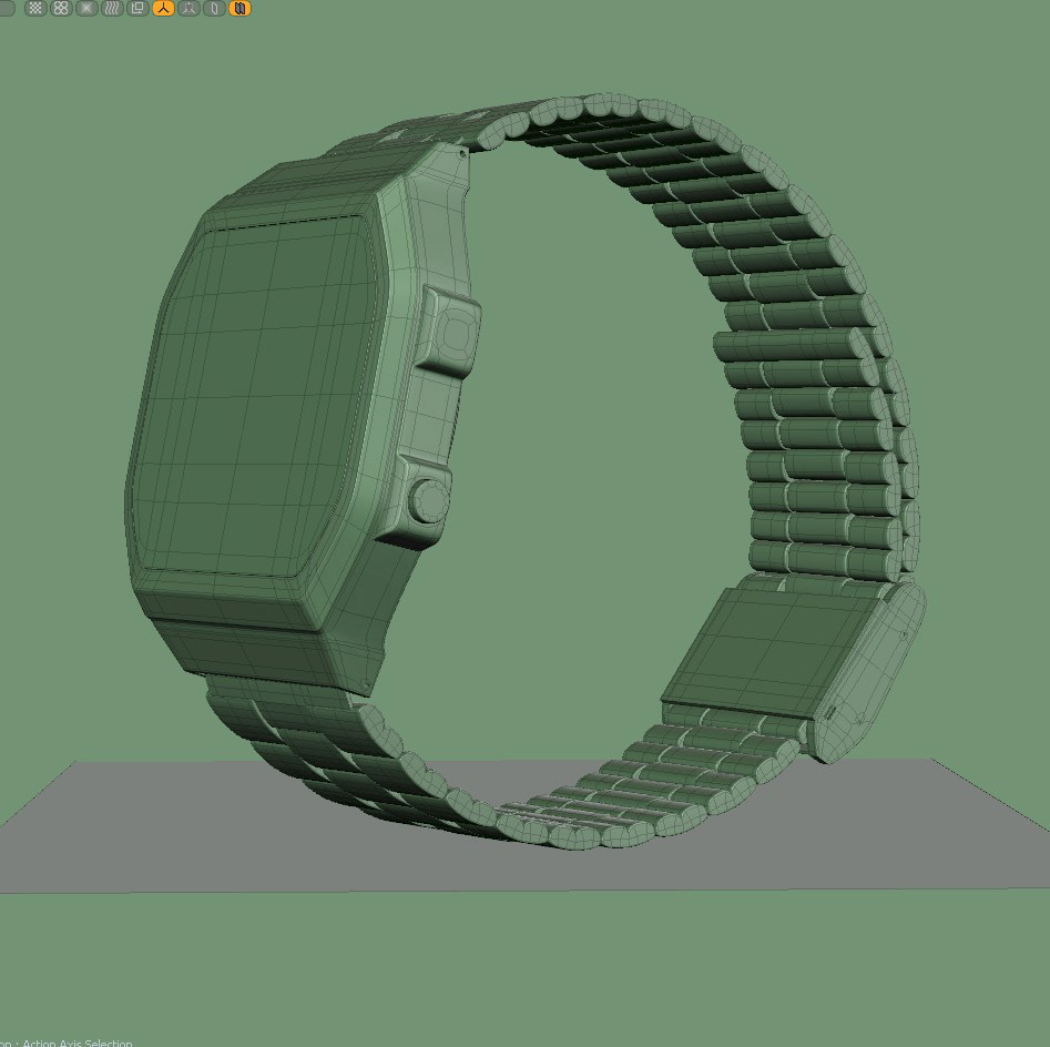CASIO，Wrist watch，modeling，Render，3d，