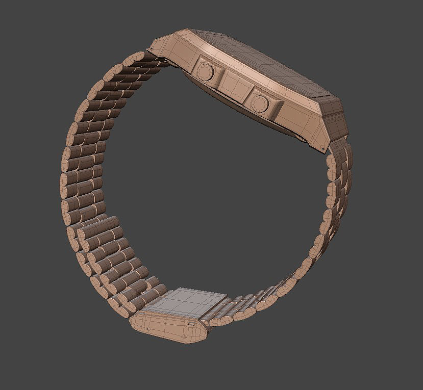 CASIO，Wrist watch，modeling，Render，3d，