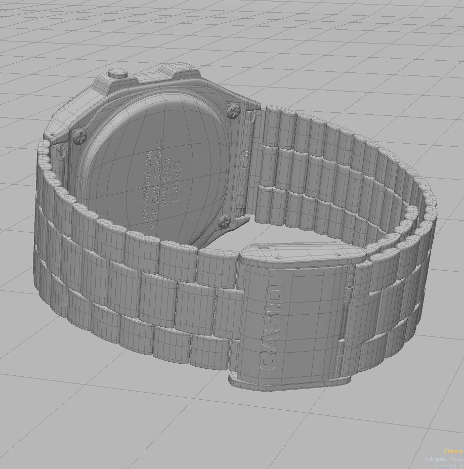 CASIO，Wrist watch，modeling，Render，3d，