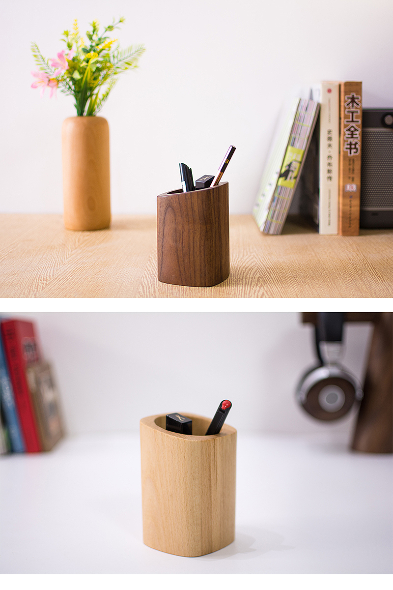 Black walnut，Solid wood imported from North America，manual，woodwork，Solid wood household products，original，Ranga woodwork，Creative pen holder，