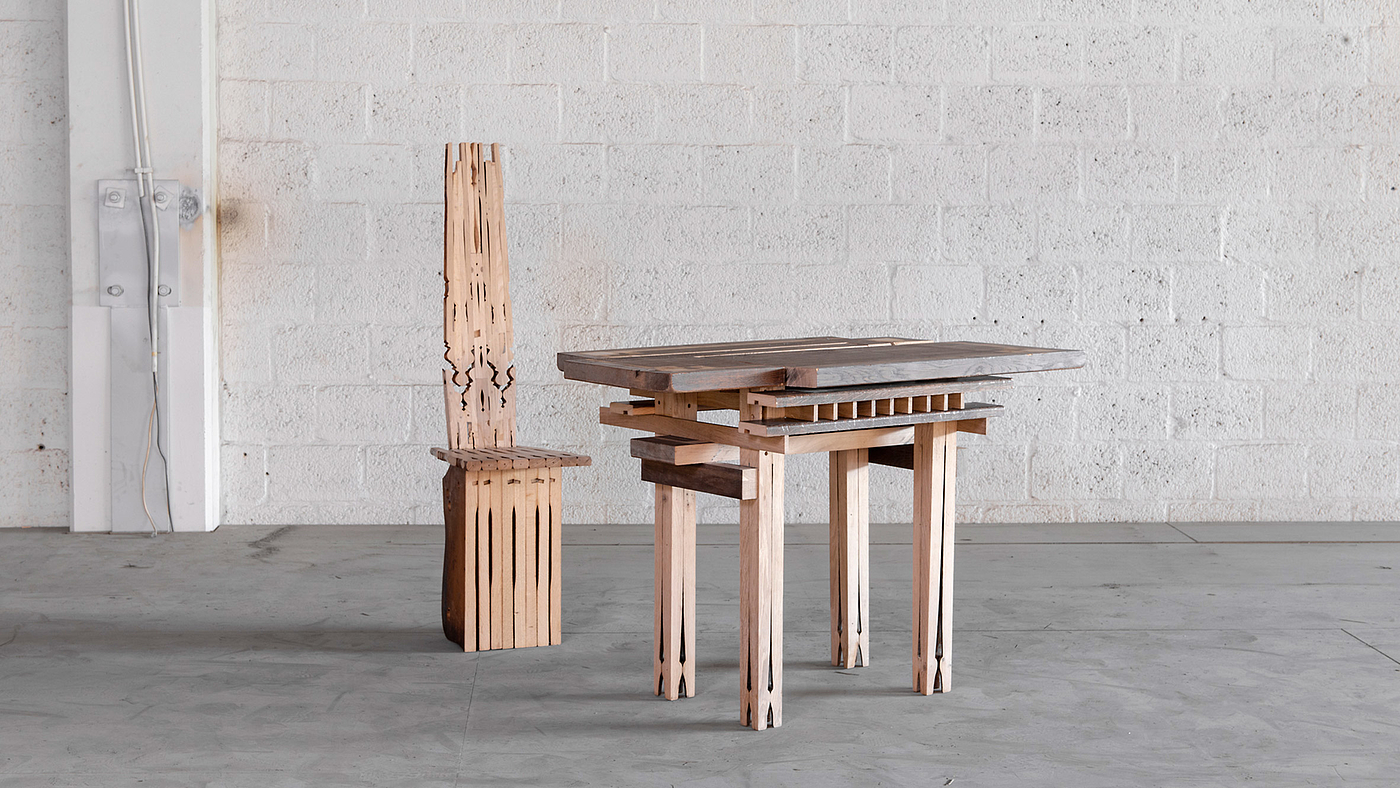 Michelin nahra，Sculpture chair，Lacquer wood table，furniture，Design Academy Eindhoven ，