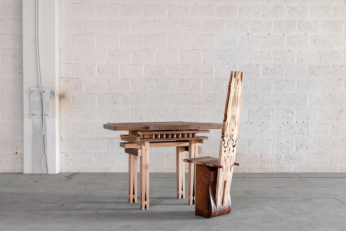 Michelin nahra，Sculpture chair，Lacquer wood table，furniture，Design Academy Eindhoven ，