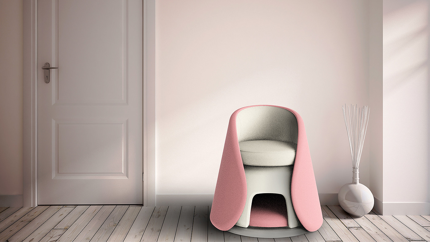 industrial design，furniture design ，chair，Chair with cat，Chair with cat，