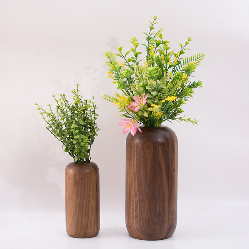 Imported black walnut，manual，vase，Flower arranging device，Creative decorative tabletop ornaments，