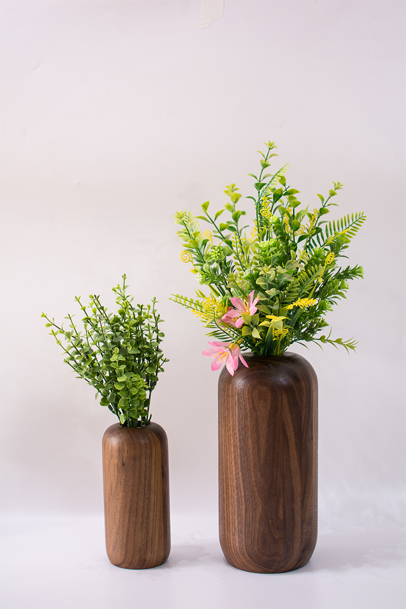 Imported black walnut，manual，vase，Flower arranging device，Creative decorative tabletop ornaments，