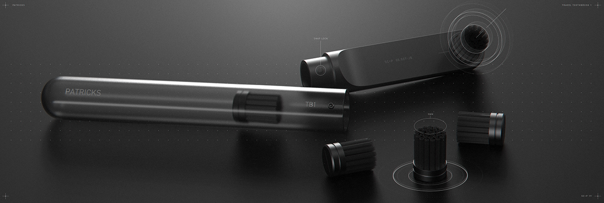 conceptual design，Electric toothbrush head，SC + Patricks，