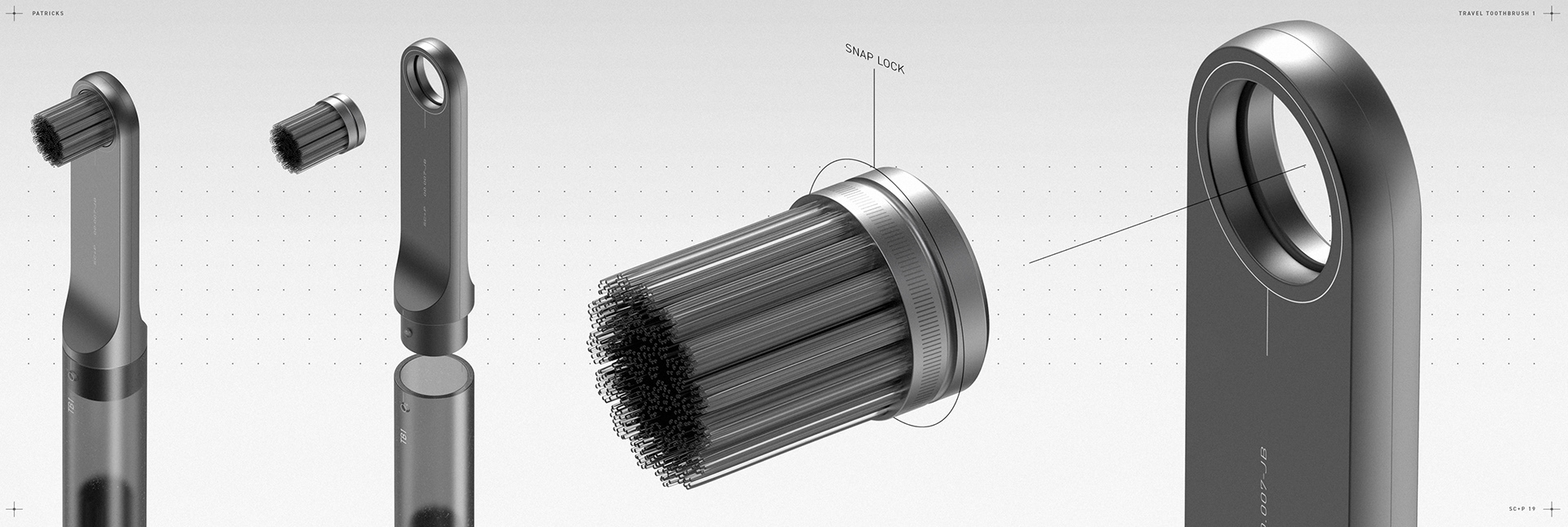 conceptual design，Electric toothbrush head，SC + Patricks，