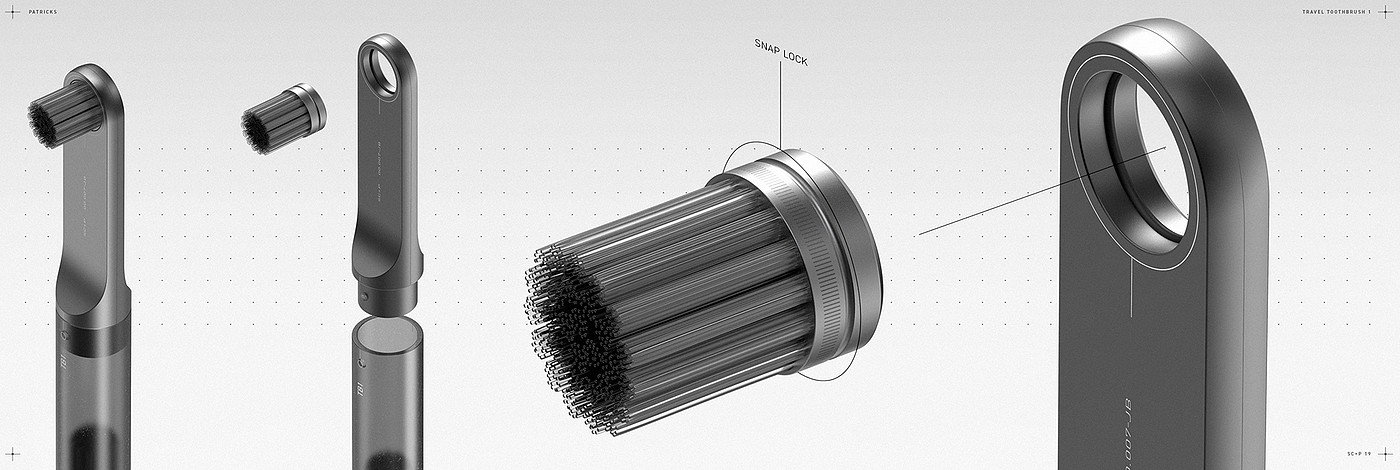 概念设计，电动牙刷头，SC + Patricks，