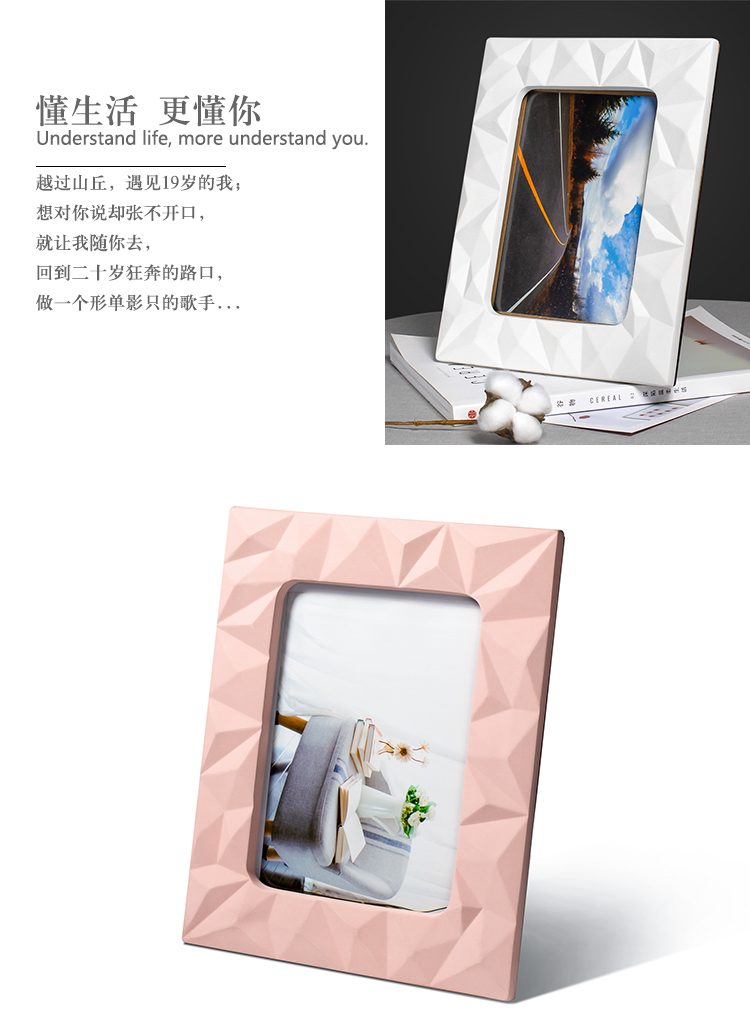 The other side，Cement household photo frame decoration，Creative design of concrete，Nordic simple photo frame，