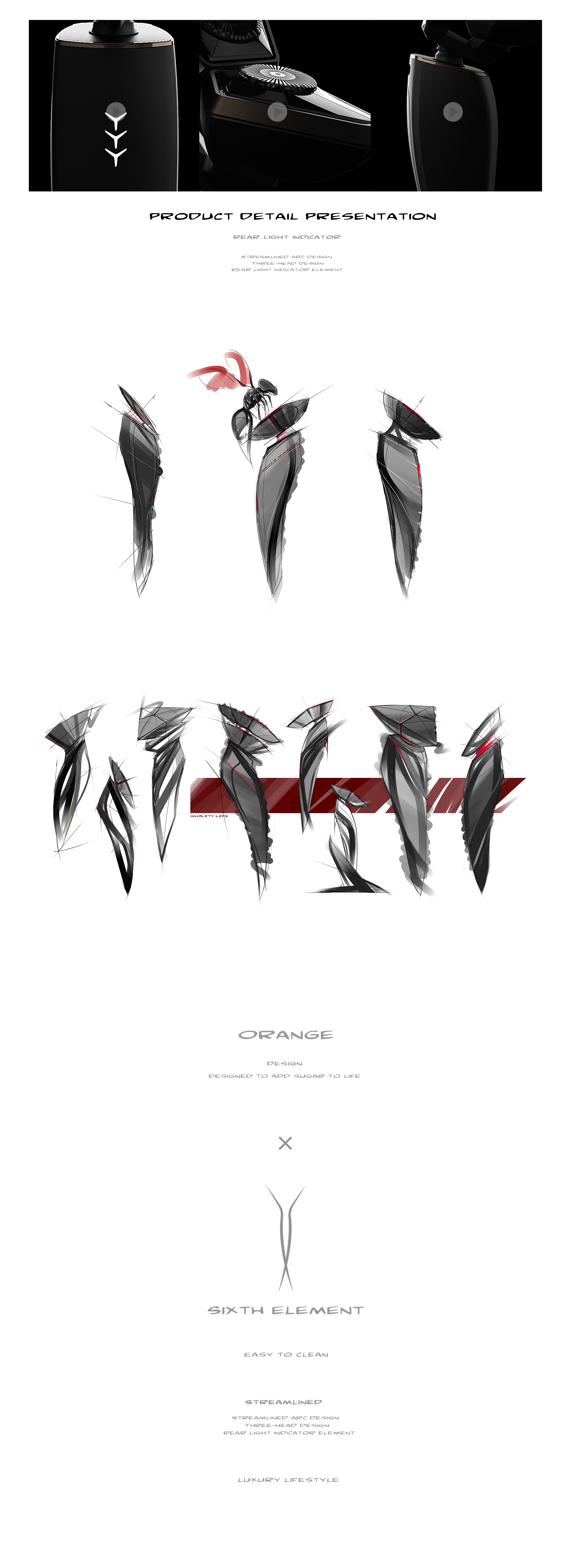 Hand drawn，razor，Electric shaver，Sixth element，