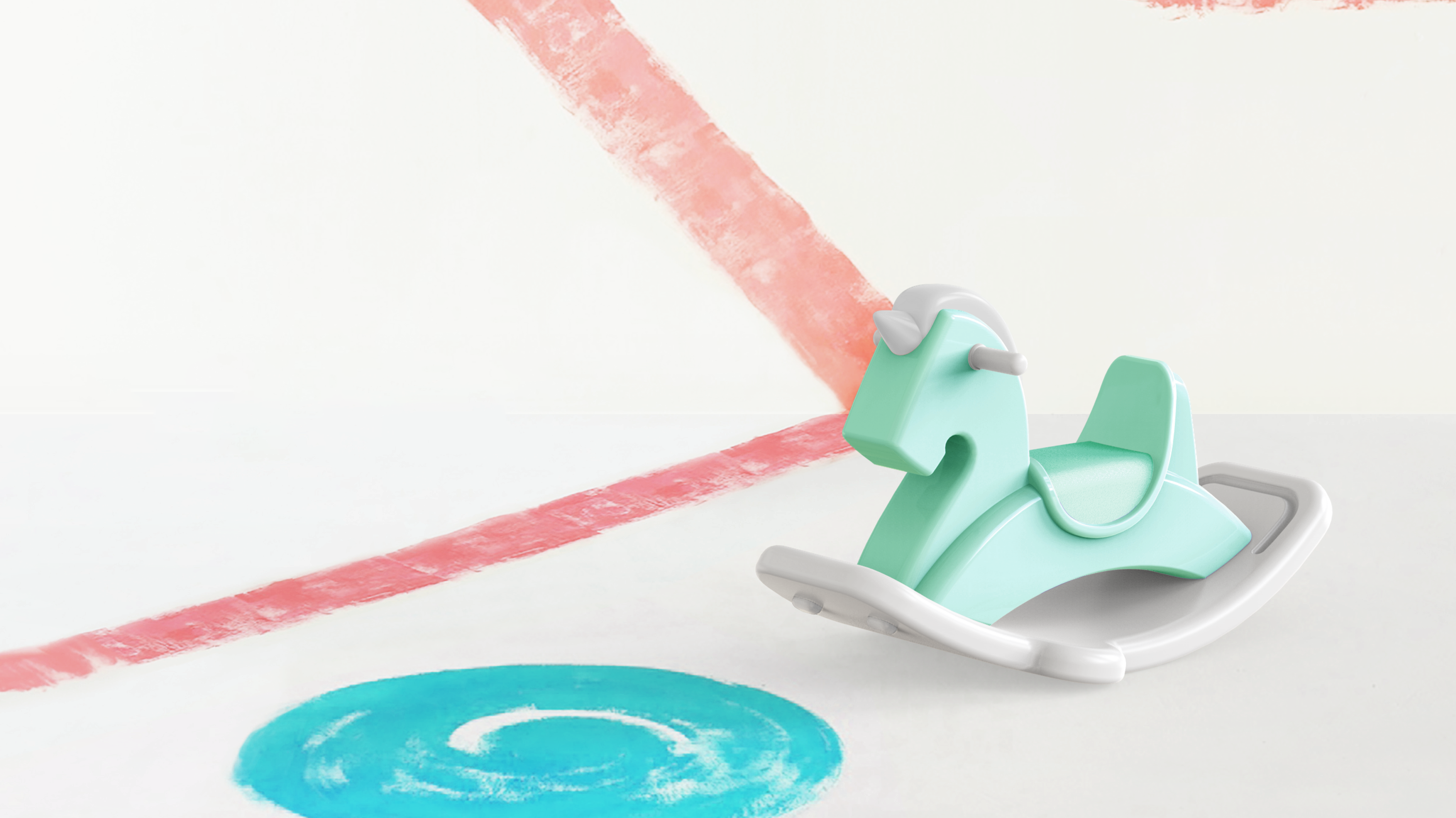 Transform，novel，Interesting，originality，rocking horse，children，product design，Render，