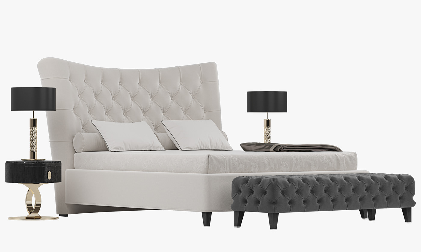 MEDORA Tufted，GASTON，bedside cupboard，Bed，Opera Contemporary，