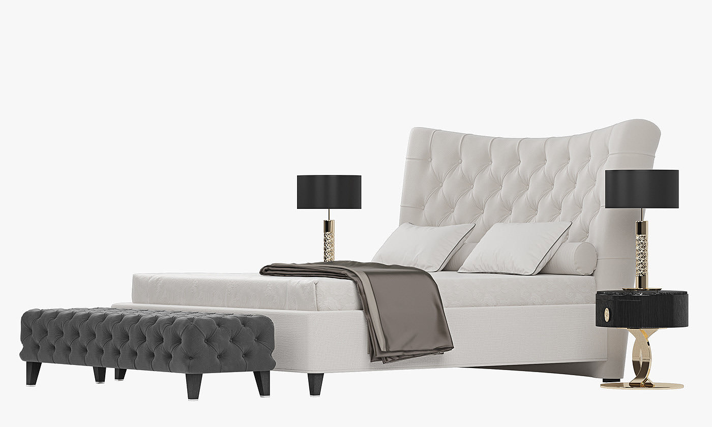 MEDORA Tufted，GASTON，bedside cupboard，Bed，Opera Contemporary，