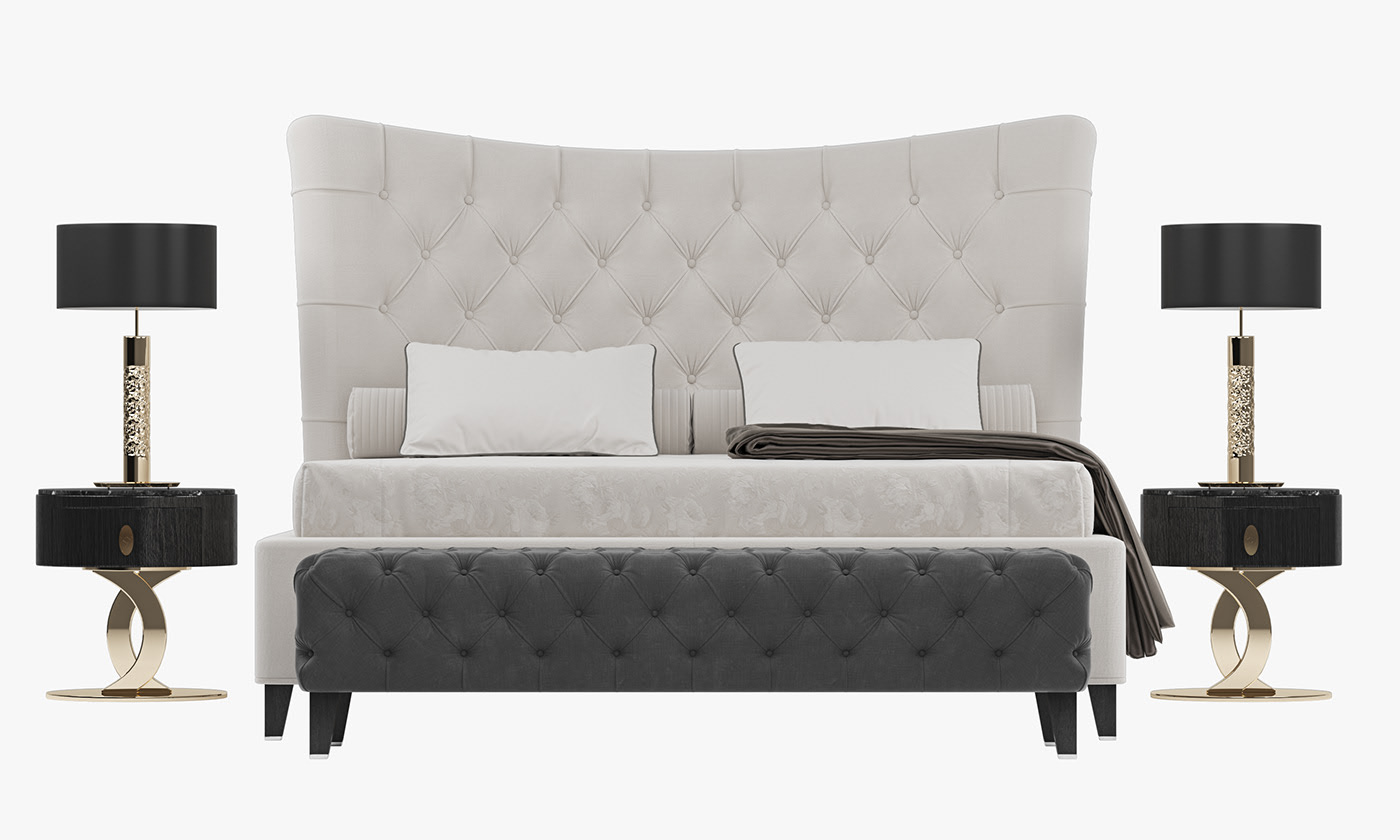 MEDORA Tufted，GASTON，bedside cupboard，Bed，Opera Contemporary，