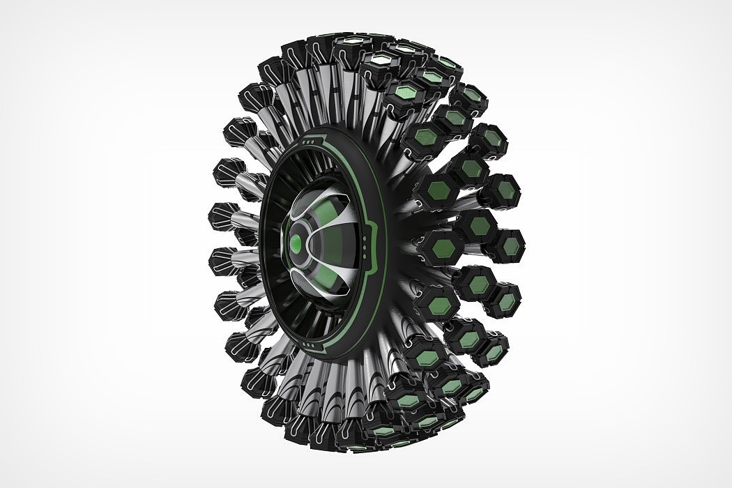 Dandelion，All terrain tire concept，tyre，Dandelion is the 2019 red dot design concept award，
