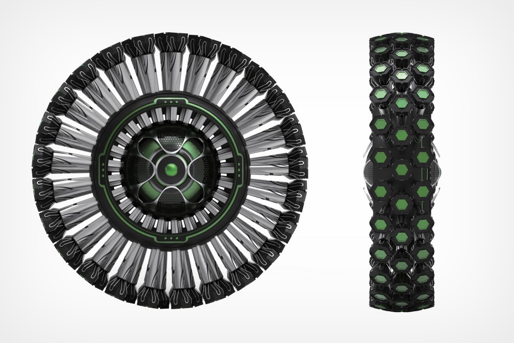 Dandelion，All terrain tire concept，tyre，Dandelion is the 2019 red dot design concept award，
