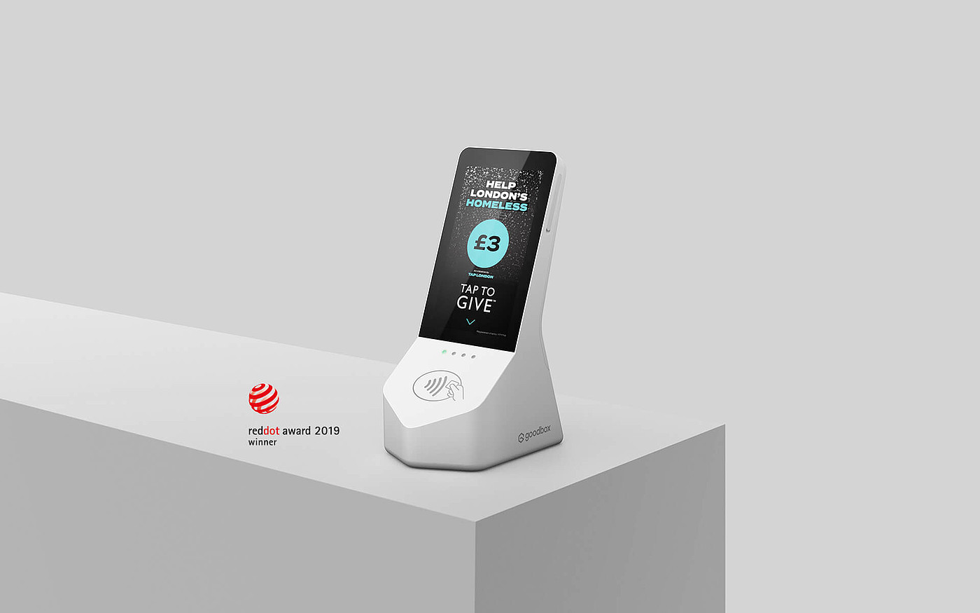 reddot，2019 red dot product design award，Fund raising tools，GoodBox GBx Core，