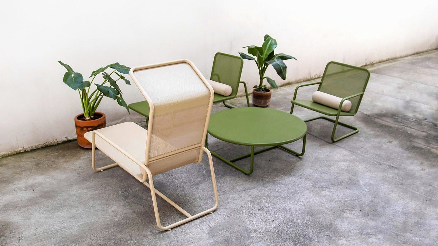 Courtyard furniture，deck chair，Armchair，Table，Simplicity，