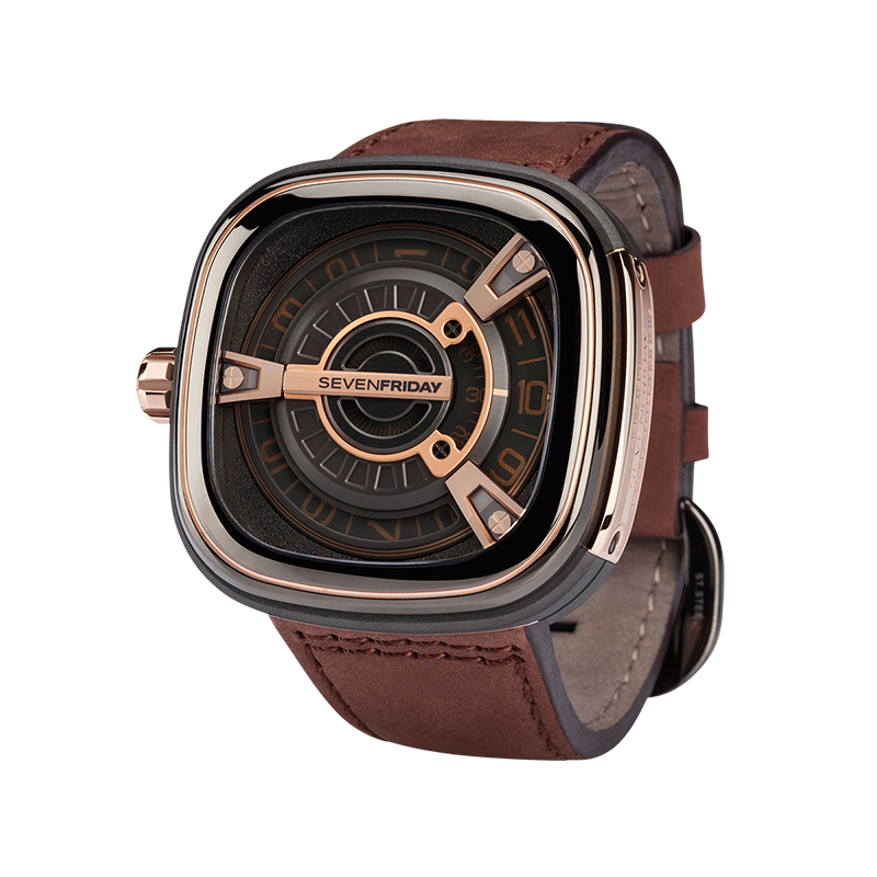 Rotary disc，Lateral frontal outer plate，Fixed hour hand，Case design without ear，