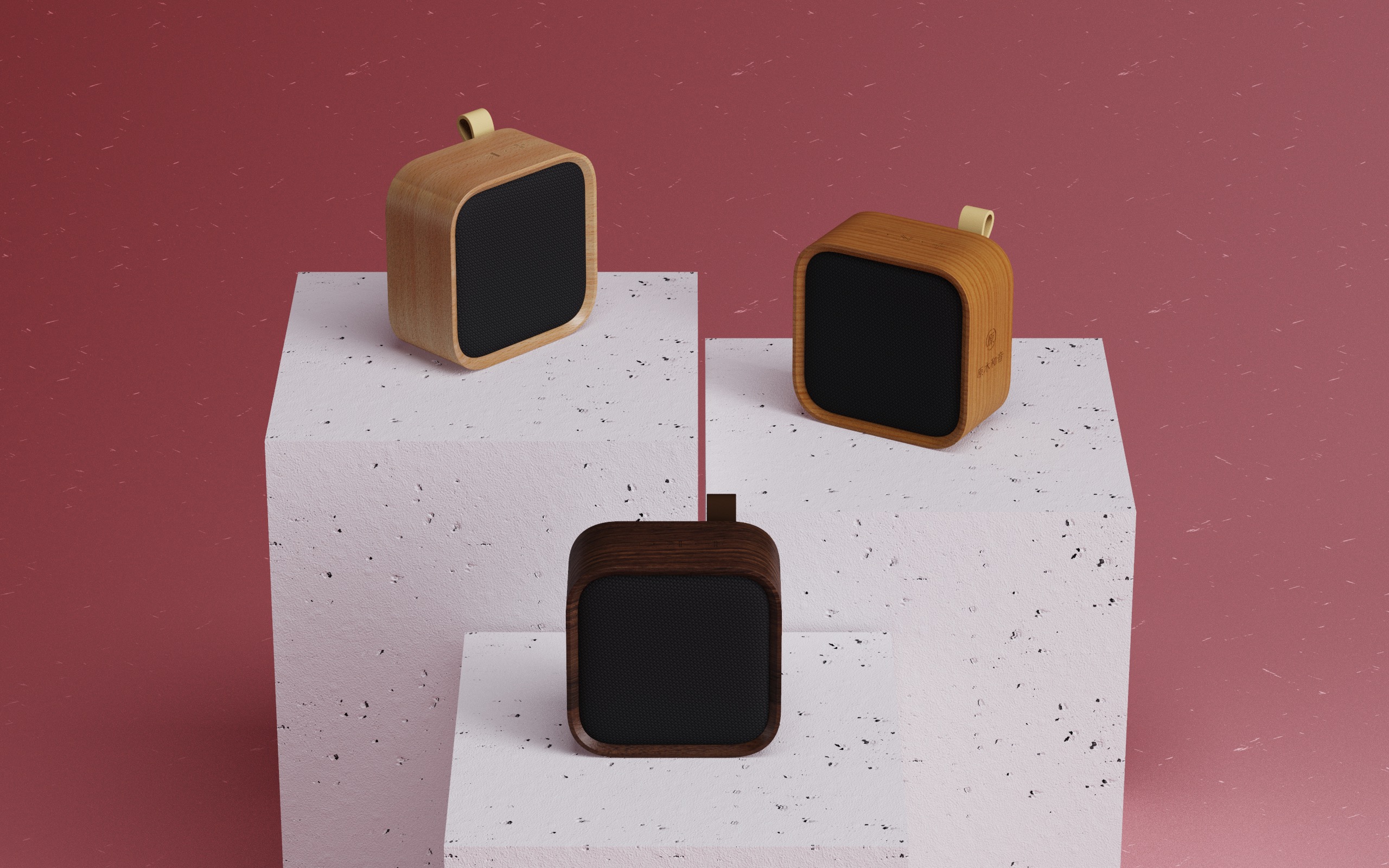 block，Mini，grain，Log，Bluetooth Speaker ，