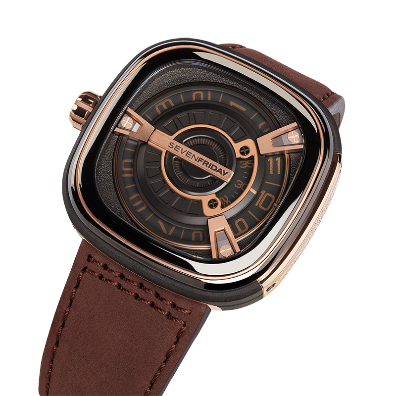 Rotary disc，Lateral frontal outer plate，Fixed hour hand，Case design without ear，