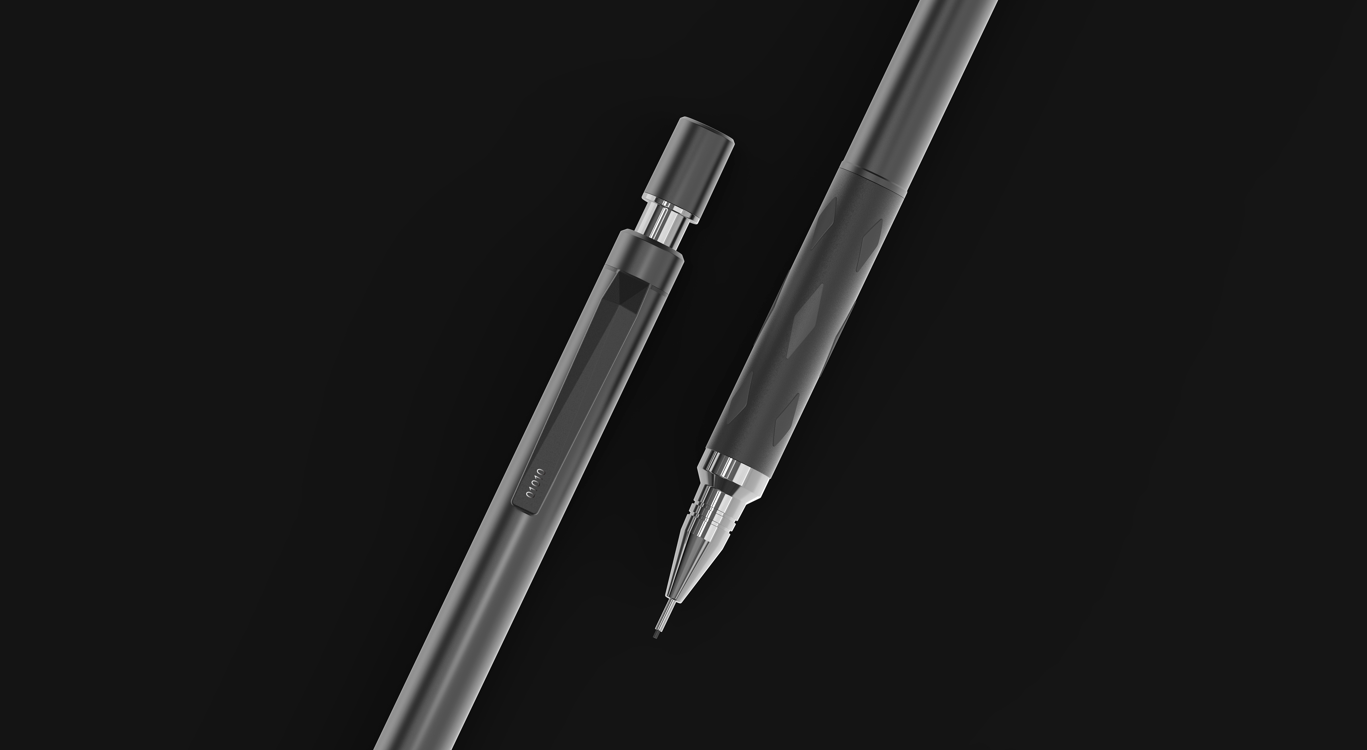 Metal pen. A metal pencil Stationery. Writing pen，