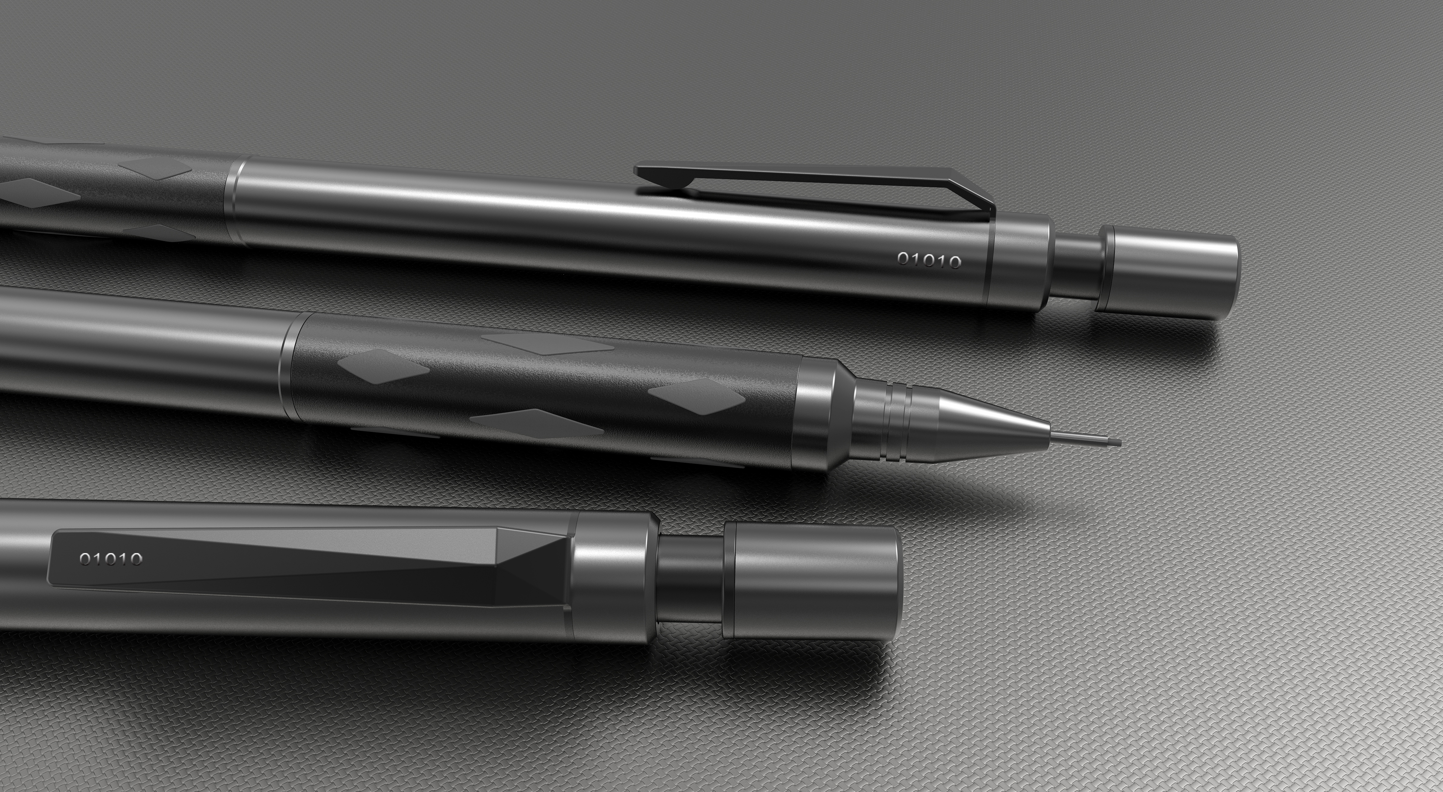 Metal pen. A metal pencil Stationery. Writing pen，