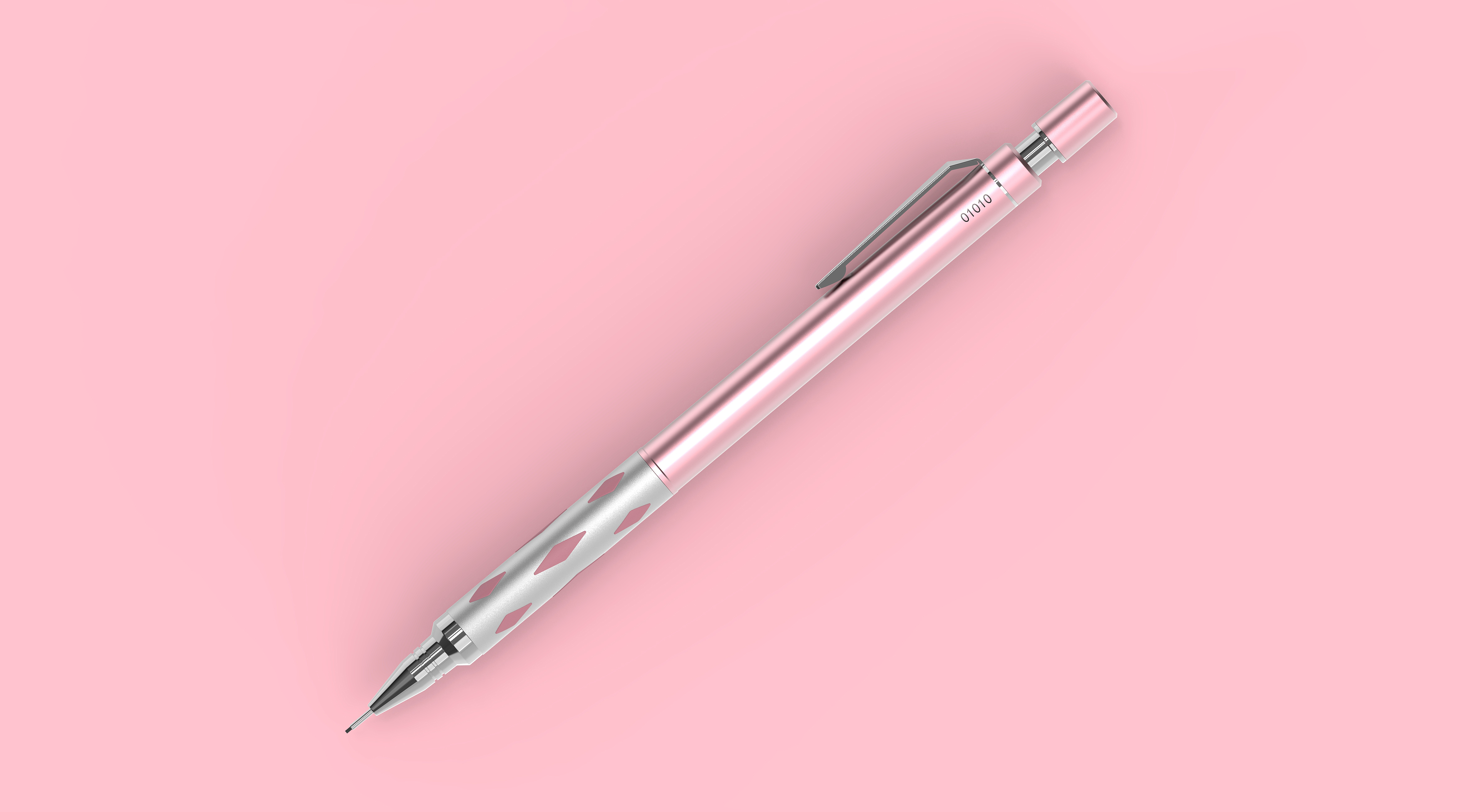 Metal pen. A metal pencil Stationery. Writing pen，
