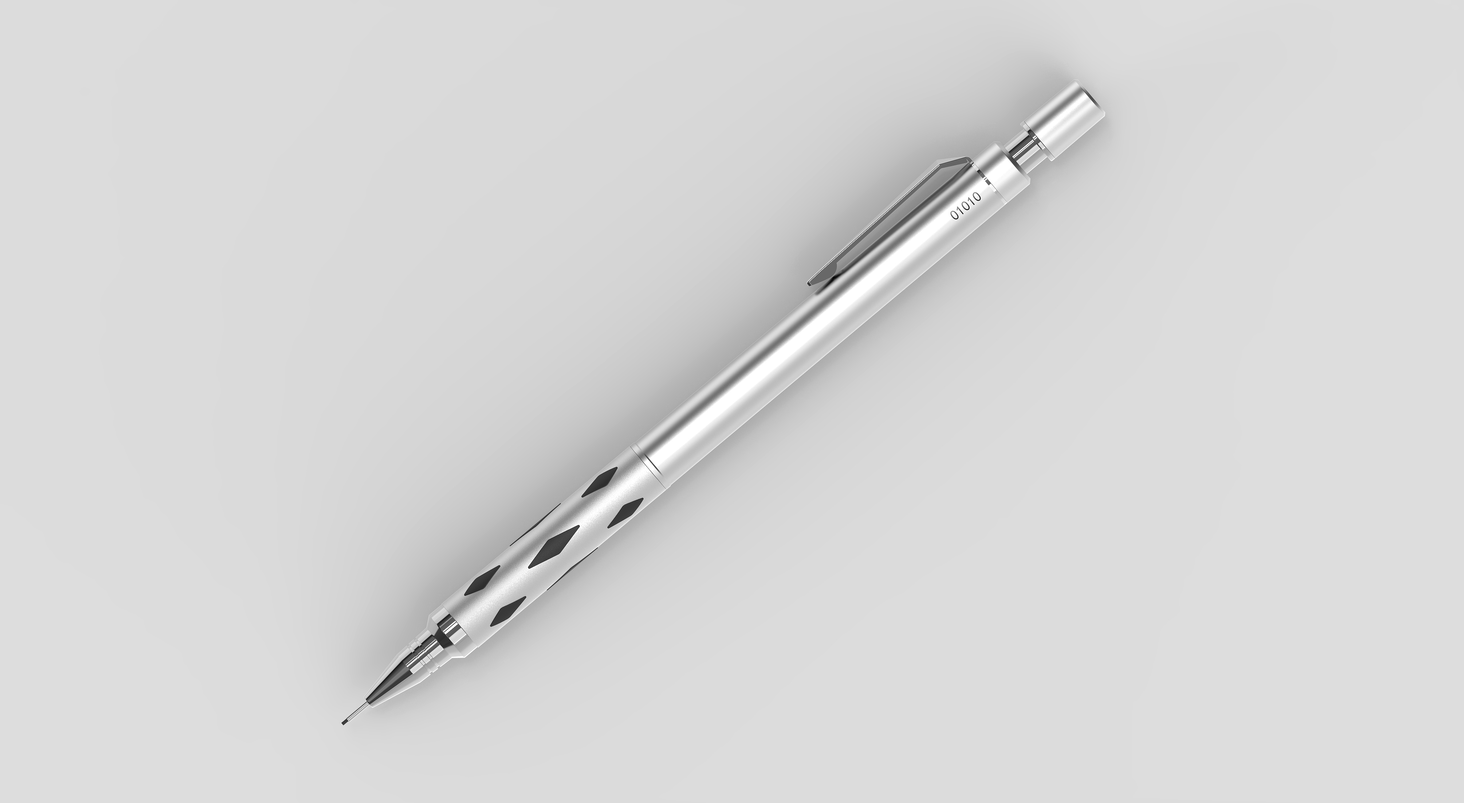 Metal pen. A metal pencil Stationery. Writing pen，