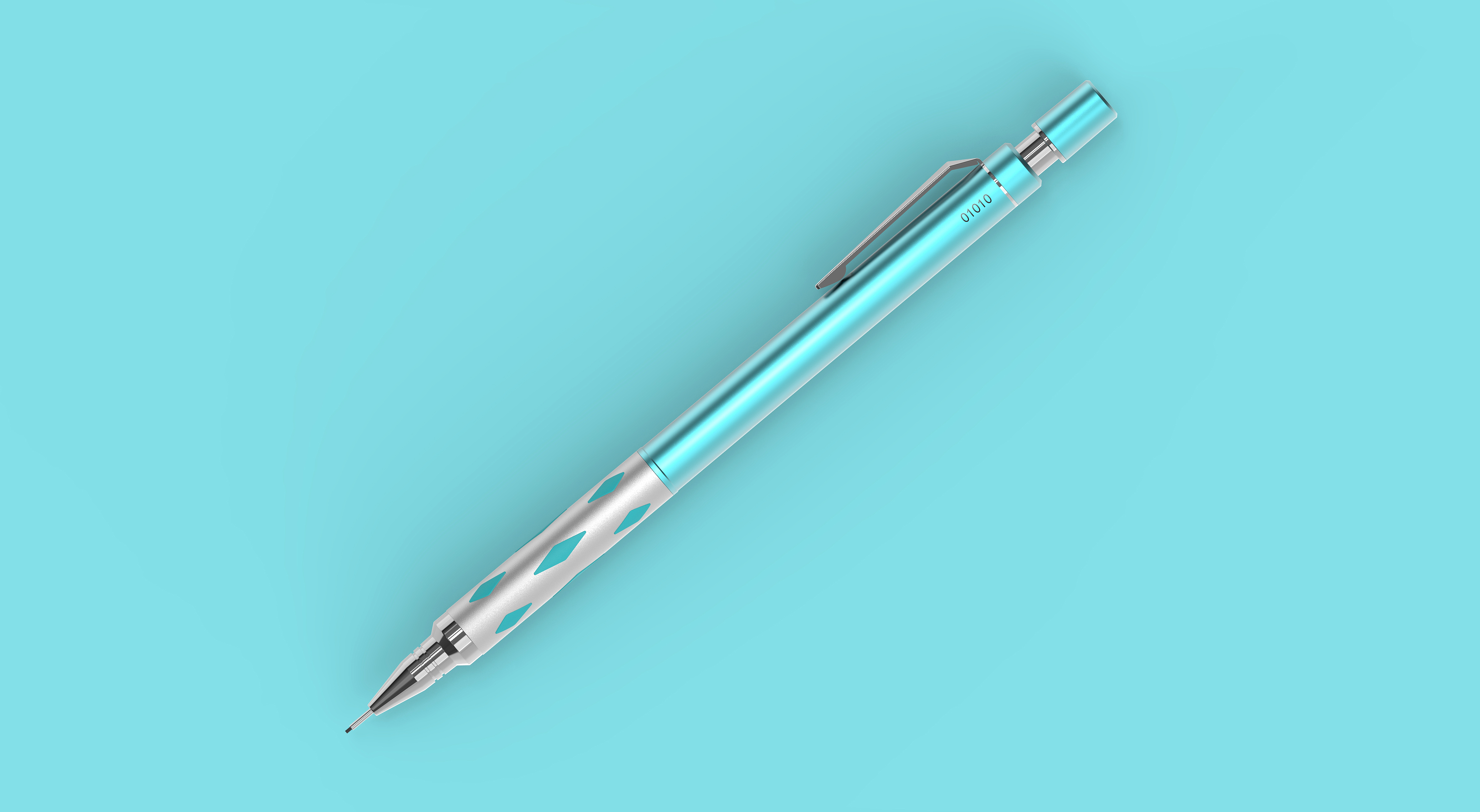 Metal pen. A metal pencil Stationery. Writing pen，