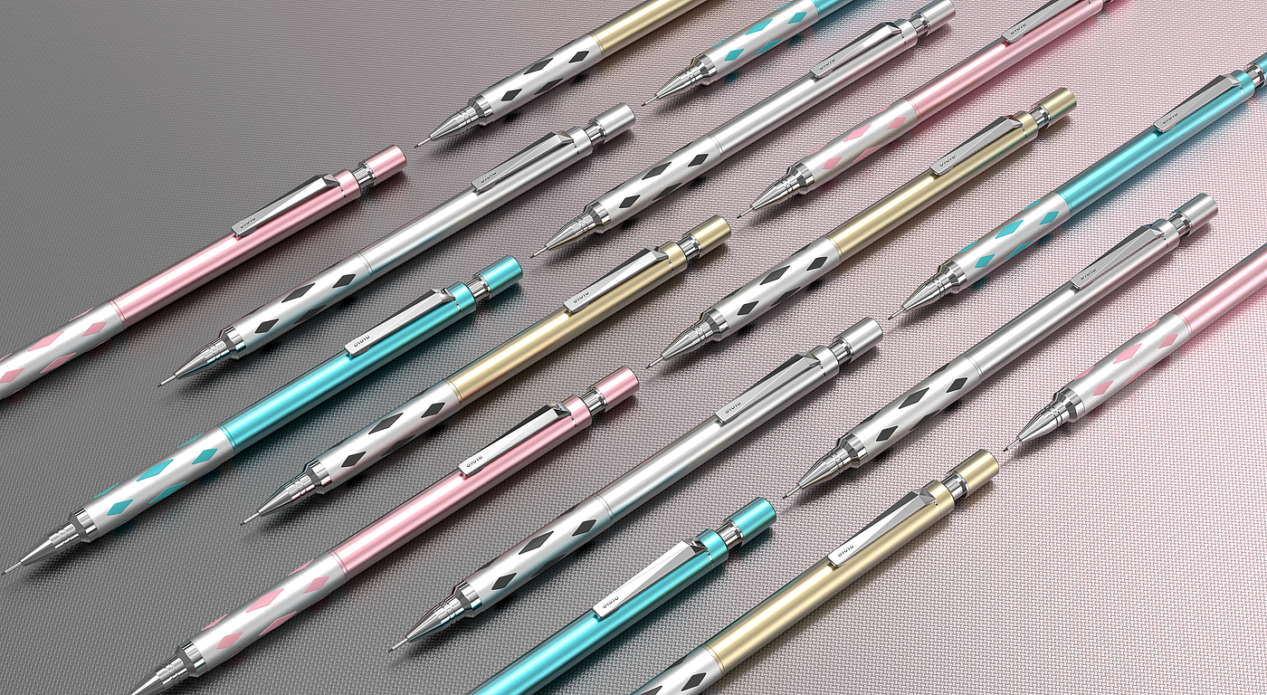 Metal pen. A metal pencil Stationery. Writing pen，