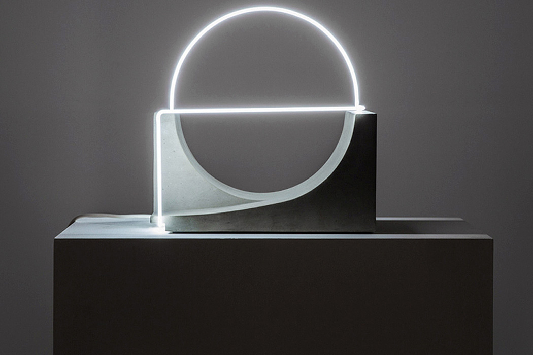 Sculpture design，concrete，Lamp tube，