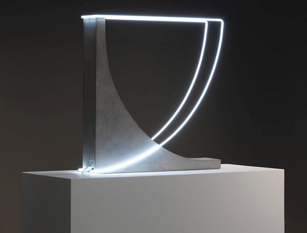 Sculpture design，concrete，Lamp tube，