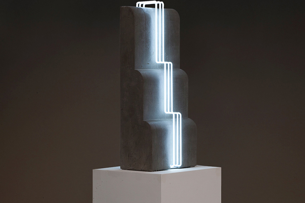 Sculpture design，concrete，Lamp tube，