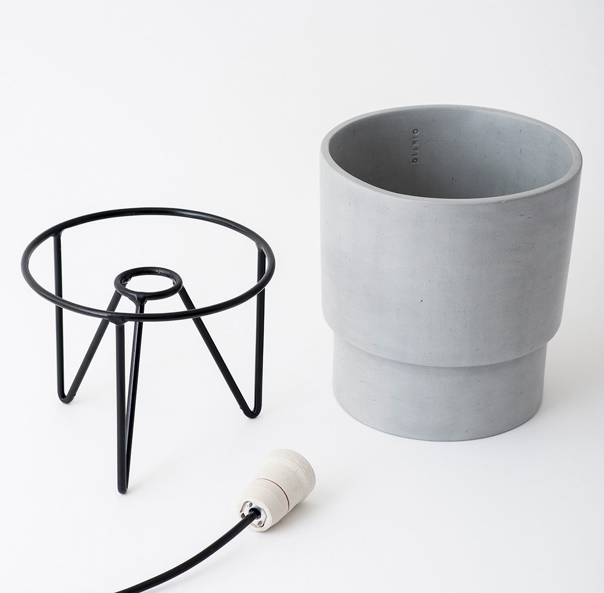 Courtyard lamp，concrete，lighting，Simplicity，Metal，