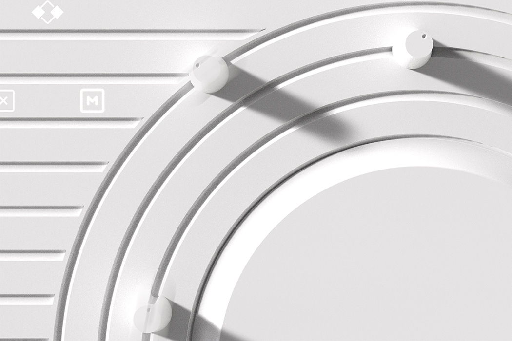 DJ console，white，Intelligent design，