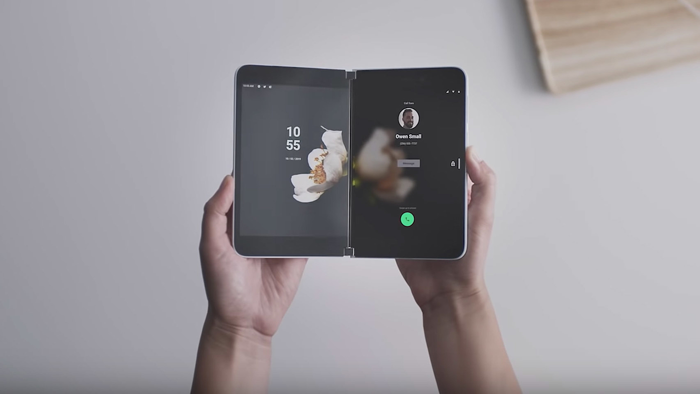 双屏Android折叠手机，微软Surface Duo，折叠手机，安卓系统，