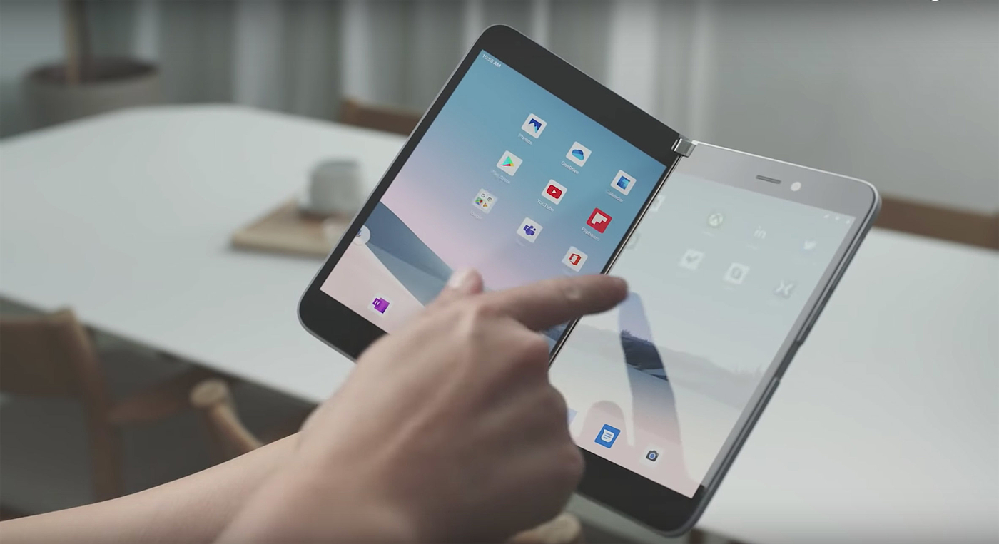 Dual screen Android folding phone，Microsoft Surface Duo，Folding mobile phone，Android system，