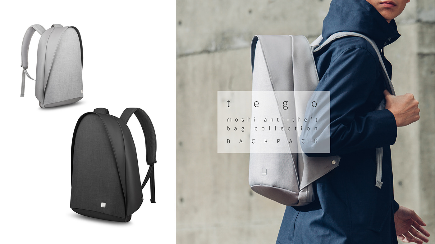 THE，Backpack，fashion，Guard against theft，Moshi，