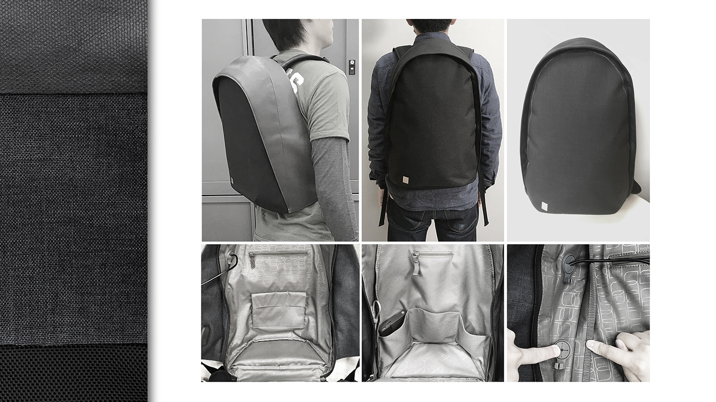 THE，Backpack，fashion，Guard against theft，Moshi，
