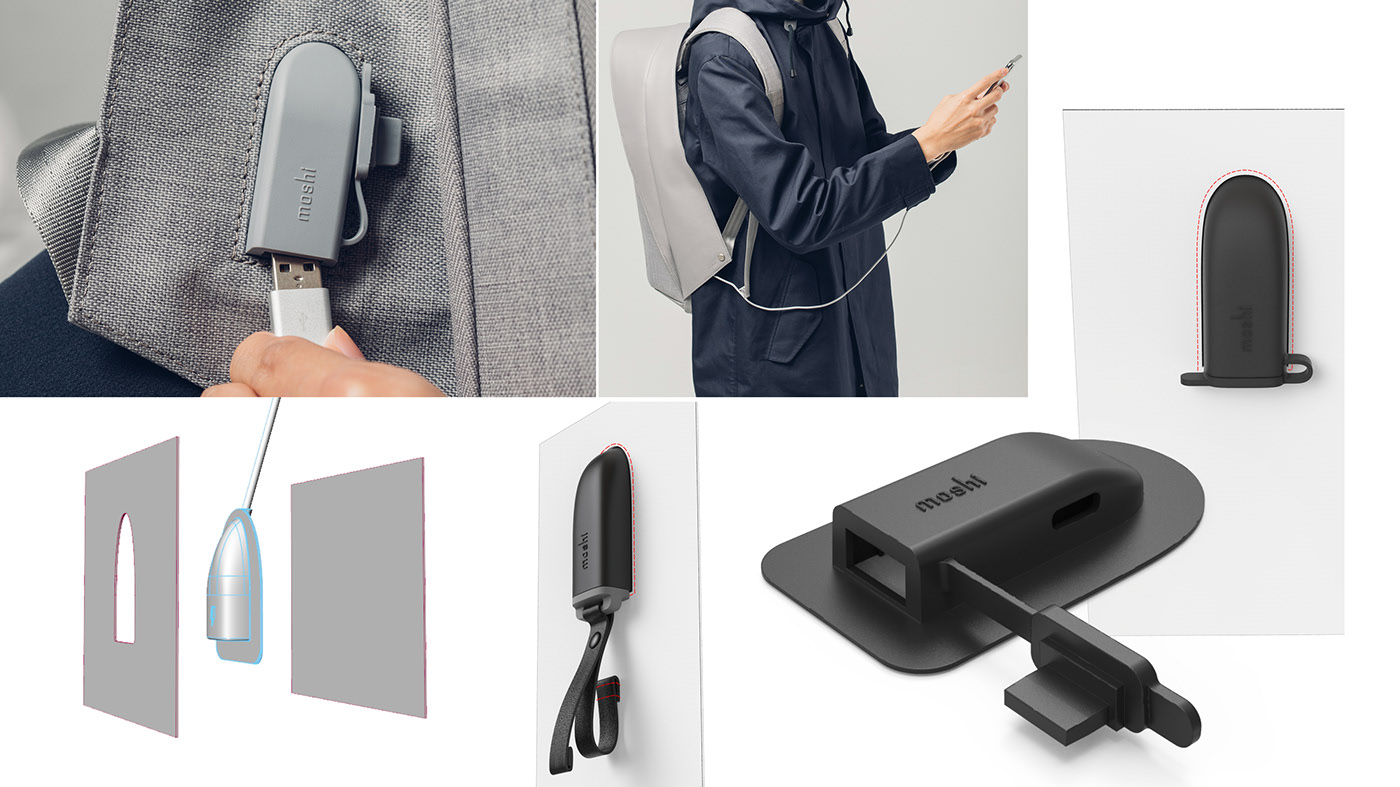 THE，Backpack，fashion，Guard against theft，Moshi，