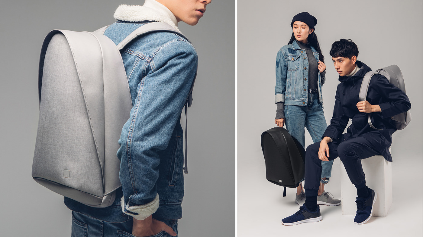 THE，Backpack，fashion，Guard against theft，Moshi，