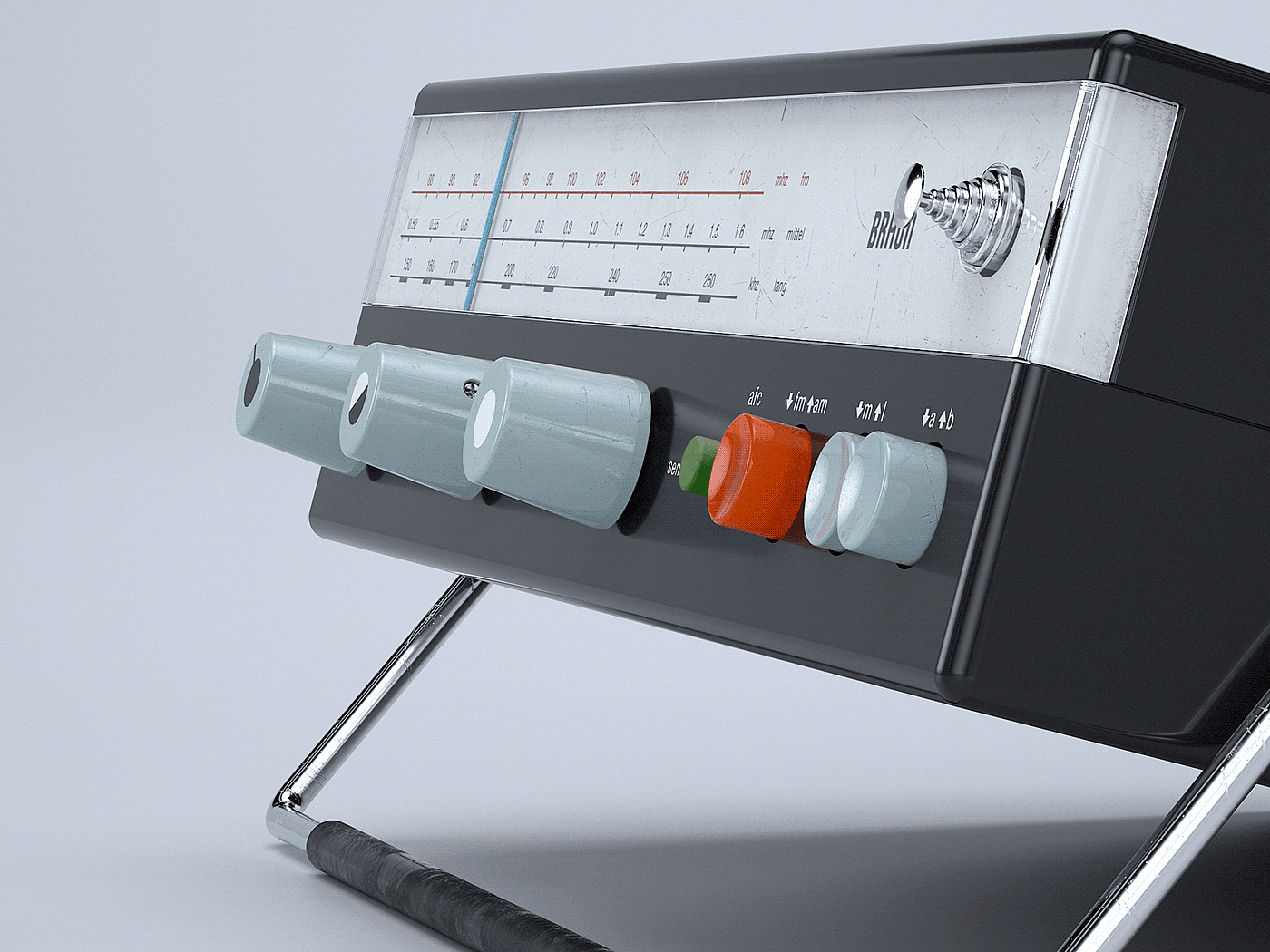 industrial design，Render，modeling，Braun T580，