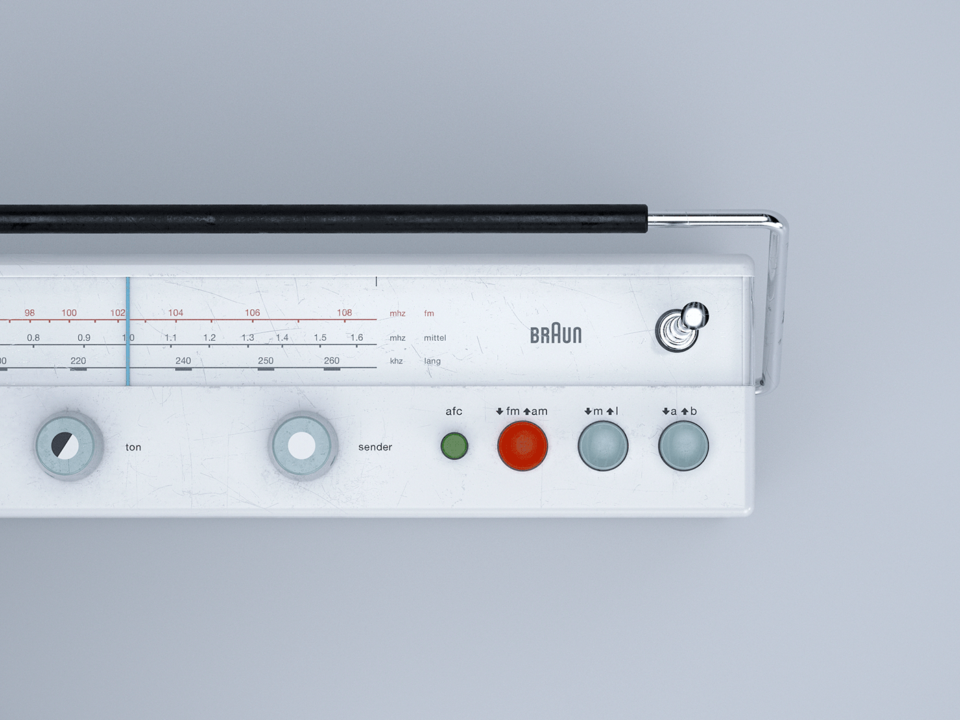 industrial design，Render，modeling，Braun T580，