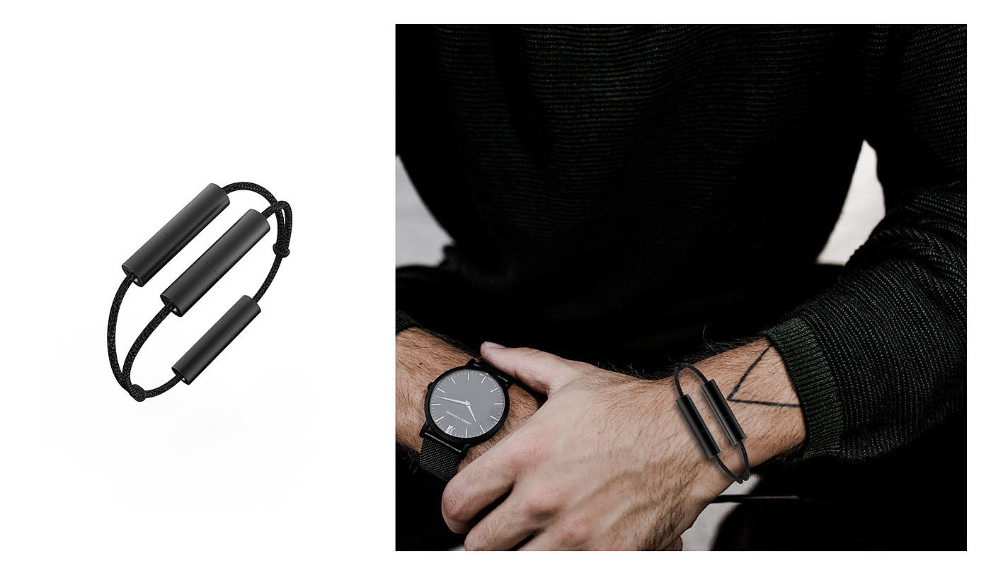 product design，Digital，Bracelet，Duo — Audio Adapter，