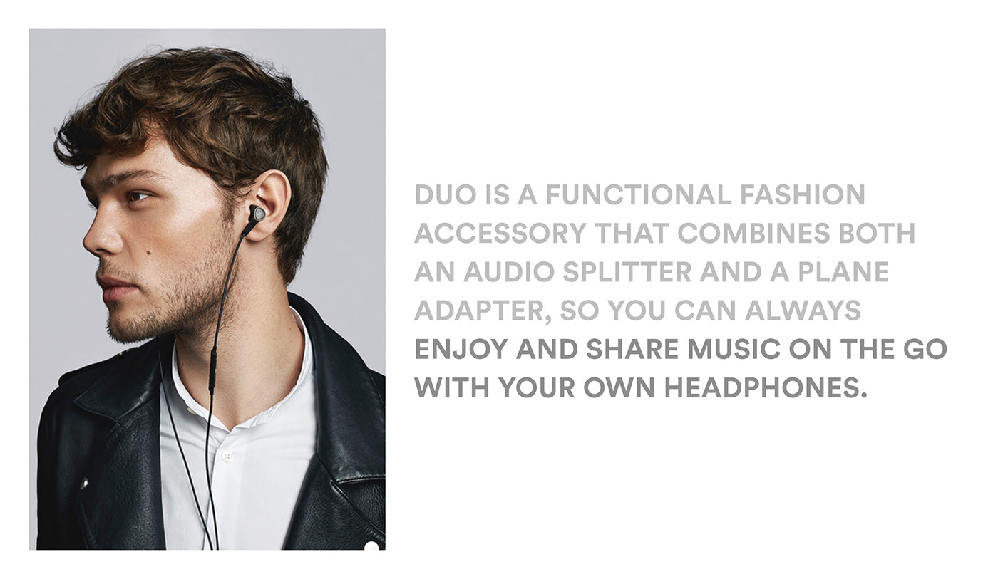 product design，Digital，Bracelet，Duo — Audio Adapter，