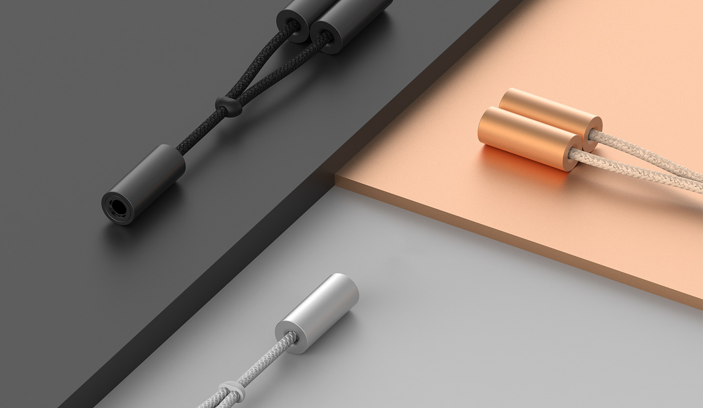product design，Digital，Bracelet，Duo — Audio Adapter，