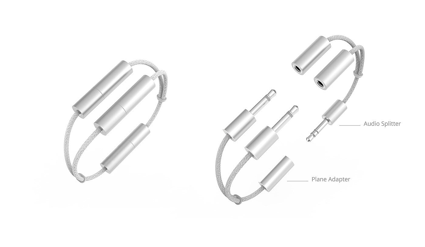 product design，Digital，Bracelet，Duo — Audio Adapter，