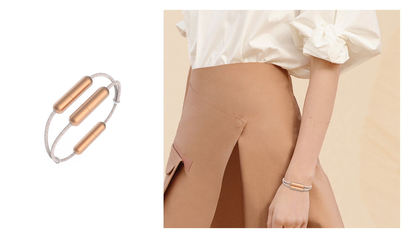 product design，Digital，Bracelet，Duo — Audio Adapter，