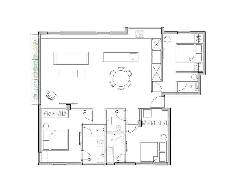 新型，设计，公寓，建筑，